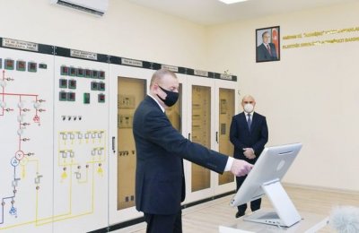 Prezident “Ağcabədi-2” elektrik yarımstansiyasının istifadəyə verilməsi mərasimində iştirak edib — FOTO