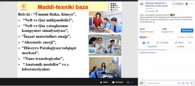 Sabunçu Gənclər Evi ilə “Azərbaycan universitetlərinə virtual infotur”