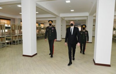 İlham Əliyev hərbi hissəsinin açılışında - YENİLƏNİB + FOTO/VİDEO