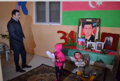 İsmayıllıdan olan şəhidin bu gün cənnətdəki ilk ad günü qeyd olunub İsmayıllıdan olan şəhidin bu gün cənnətdəki ilk ad günü qeyd olunub