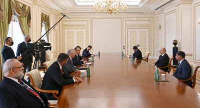 İlham Əliyev Slovakiya parlamentinin sədrini qəbul edib