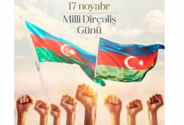 Elnur Hüseynov: Bu gün – noyabrın 17-si Azərbaycanda Milli Dirçəliş Günüdür
