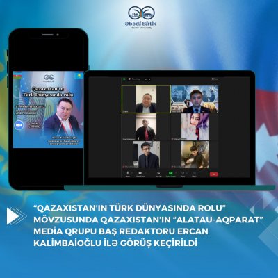 “Əbədi Birlik” Gənclər İctimai Birliyinin təşkilatçılığı ilə “Qazaxıstan’ın Türk Dünyasında rolu” mövzusunda Qazaxıstan’ın “Alatau-Aqparat” media qrupu baş redaktoru Ercan Kalimbaioğlu ilə görüş keçirildi