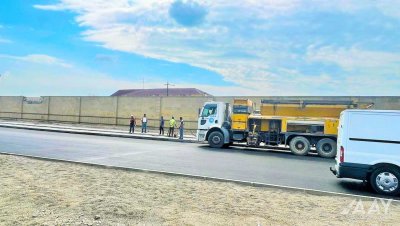 8 Noyabr prospektində əsaslı təmir işləri davam etdirilir FOTO