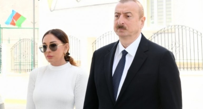 Prezident və xanımı Ağdərədə