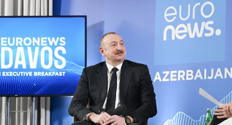 İlham Əliyev Davosda 
