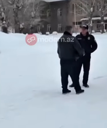 Soydaşımız Ermənistanda polislərlə üz-üzə gəldi - VİDEO