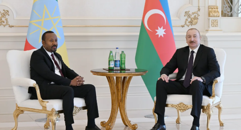 İlham Əliyevin Efiopiyanın Baş naziri ilə təkbətək görüşü olub
