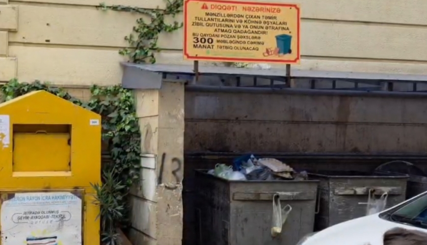 Bu əşyaları zibilqabıya atsanız 300 manat cərimə OLUNACAQSIZ
