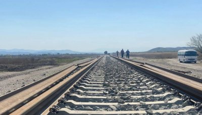 Ağdam-Xankəndi dəmir yolunda tikintinin təxminən 43 %-i tamamlandı