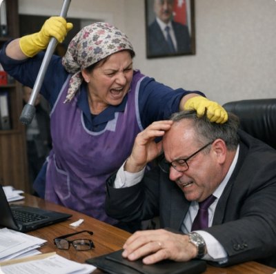 Məktəbdə dava: Xadimə direktora hücum etdi