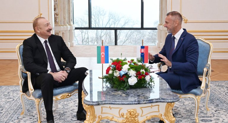 Prezident Slovakiya Milli Şurasının sədri ilə görüşdü