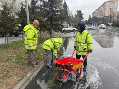 Sabunçuda Yağıntılara Qarşı Operativ Müdaxilə