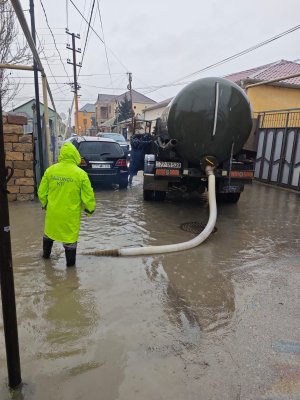 Sabunçuda Yağıntılara Qarşı Operativ Müdaxilə
